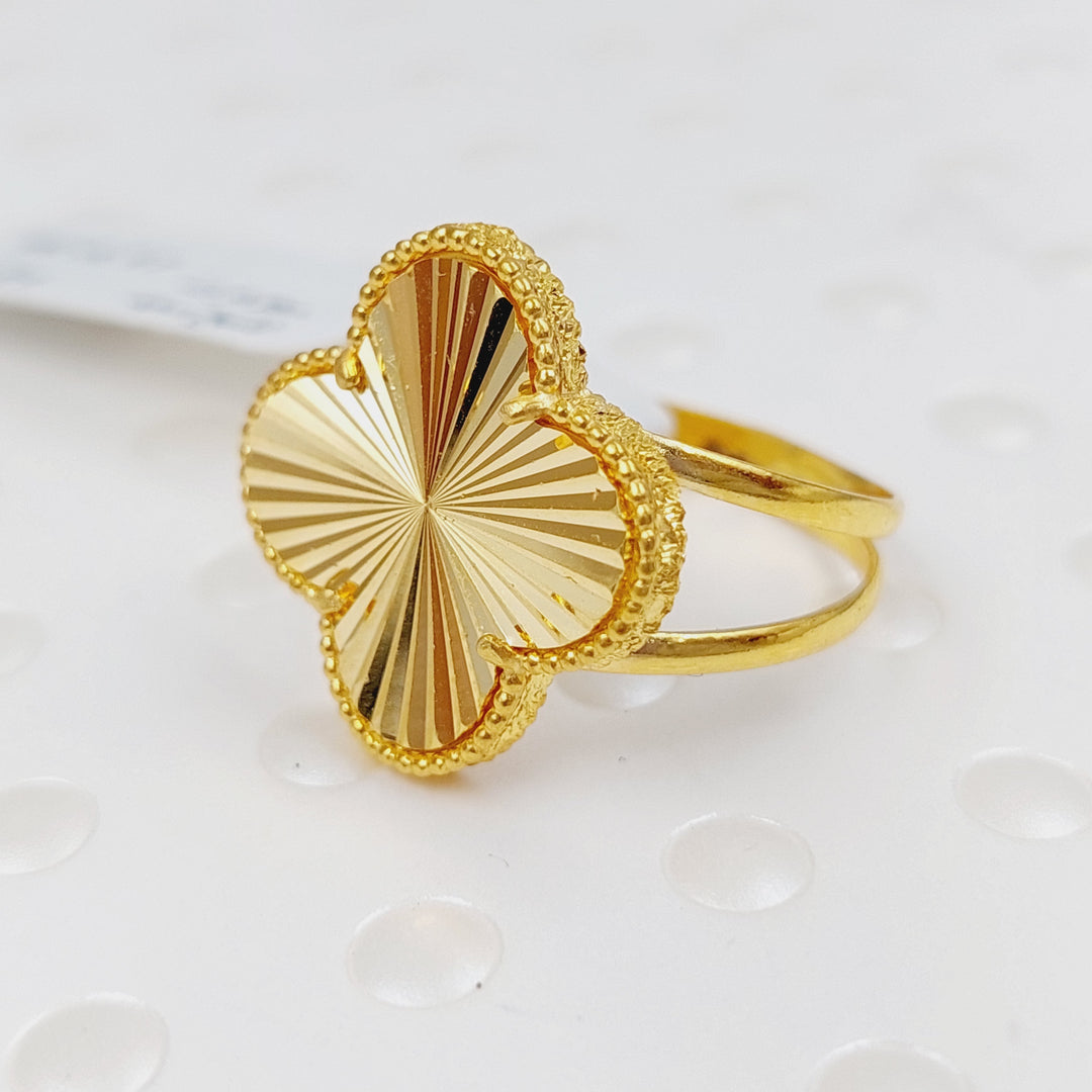 21K Gold 21K Clover Ring by Saeed Jewelry - Image 1