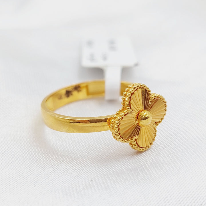 21K Gold 21K Clover Ring by Saeed Jewelry - Image 3