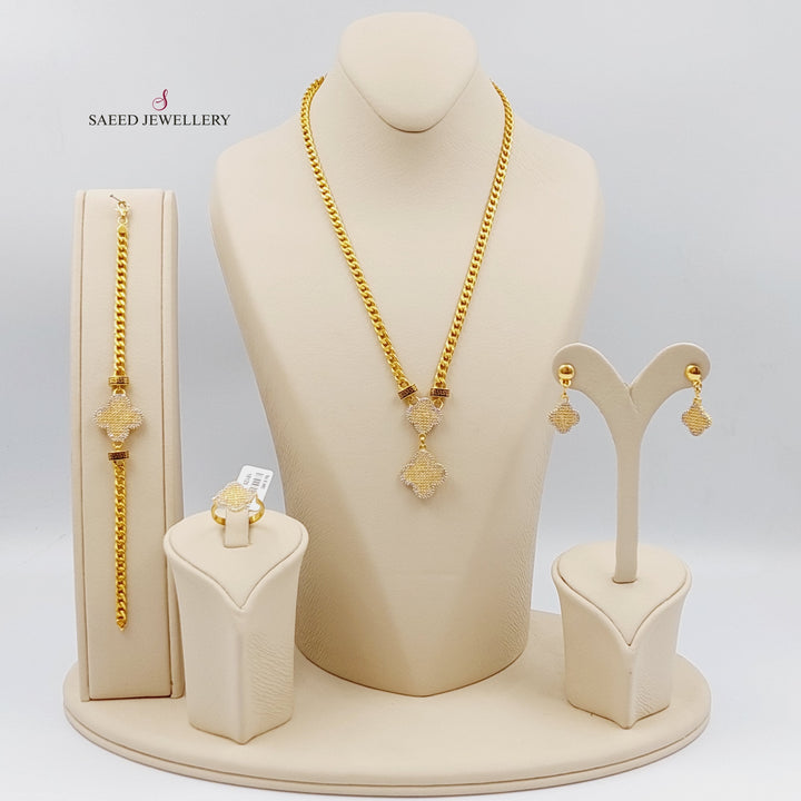 21K Gold 21K Clover set by Saeed Jewelry - Image 1