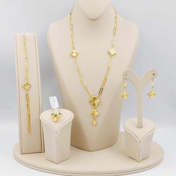 21K Gold 21K Clover set by Saeed Jewelry - Image 1