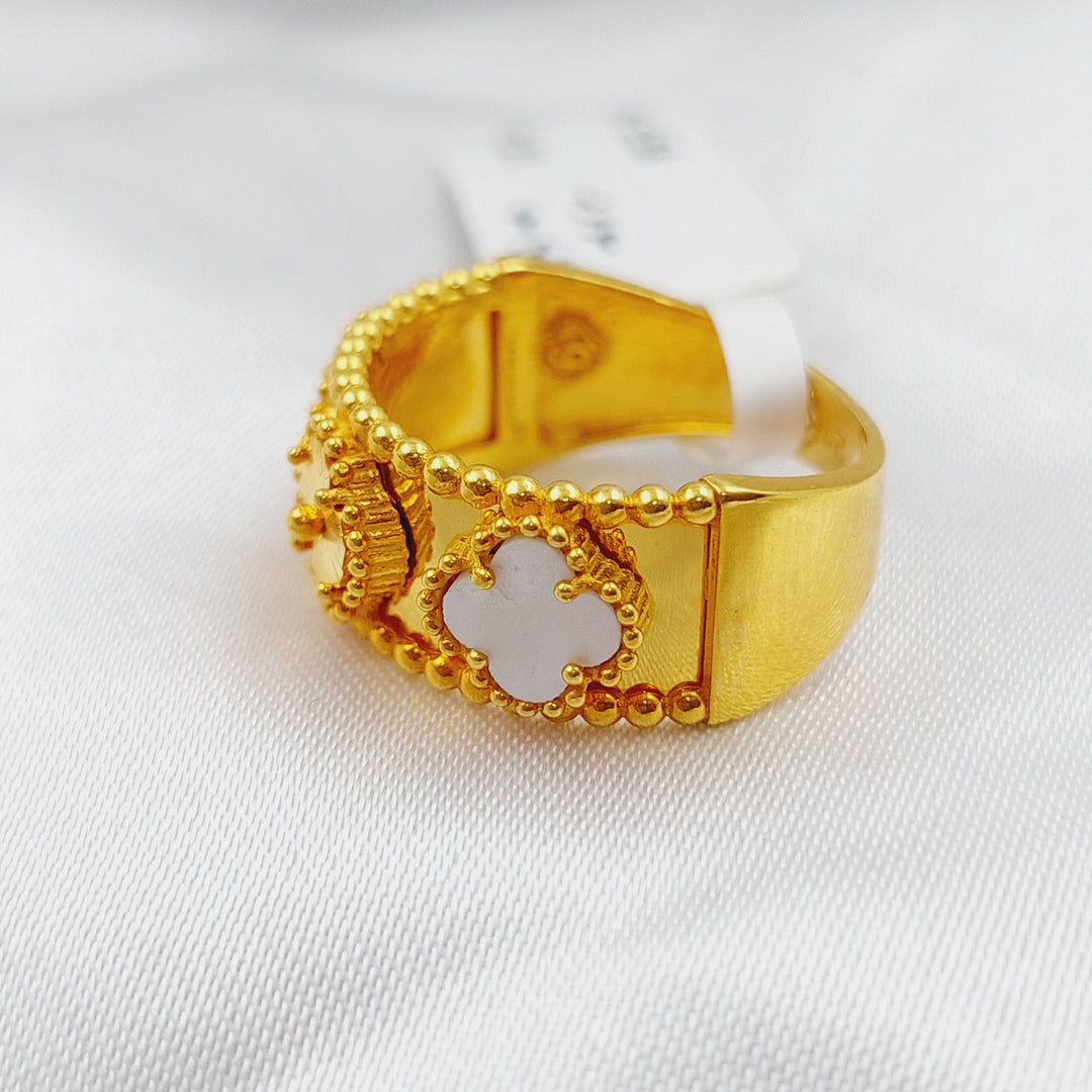 21K Gold 21K Cloverr Ring by Saeed Jewelry - Image 3