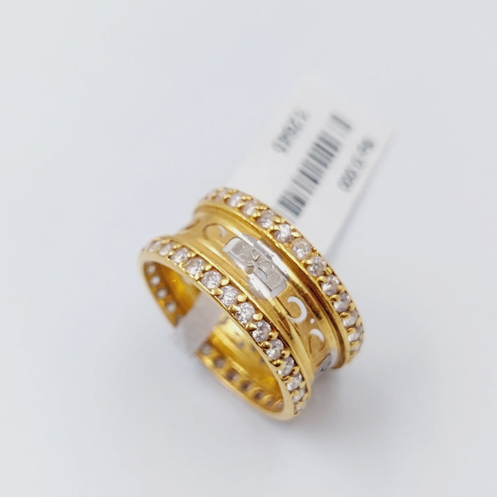 21K Gold Stone Wedding Ring by Saeed Jewelry - Image 5