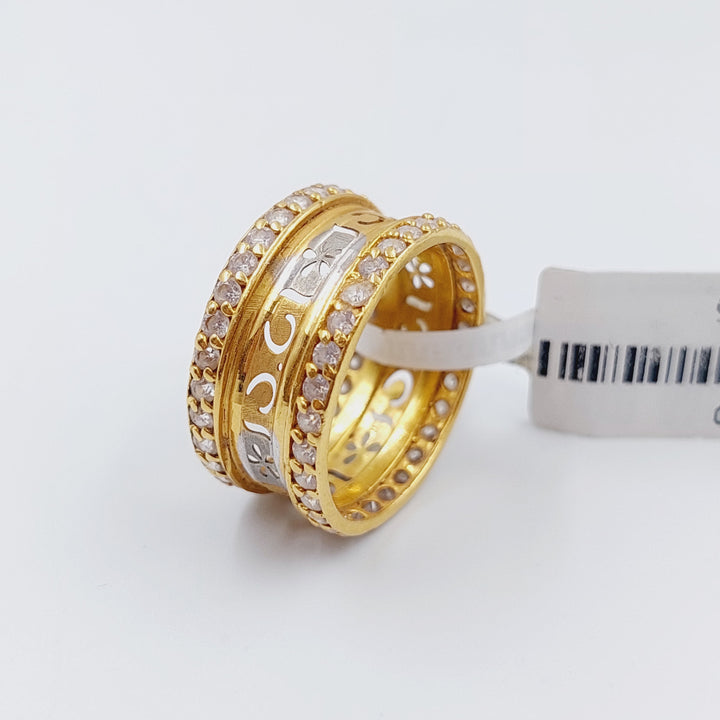 21K Gold Stone Wedding Ring by Saeed Jewelry - Image 1