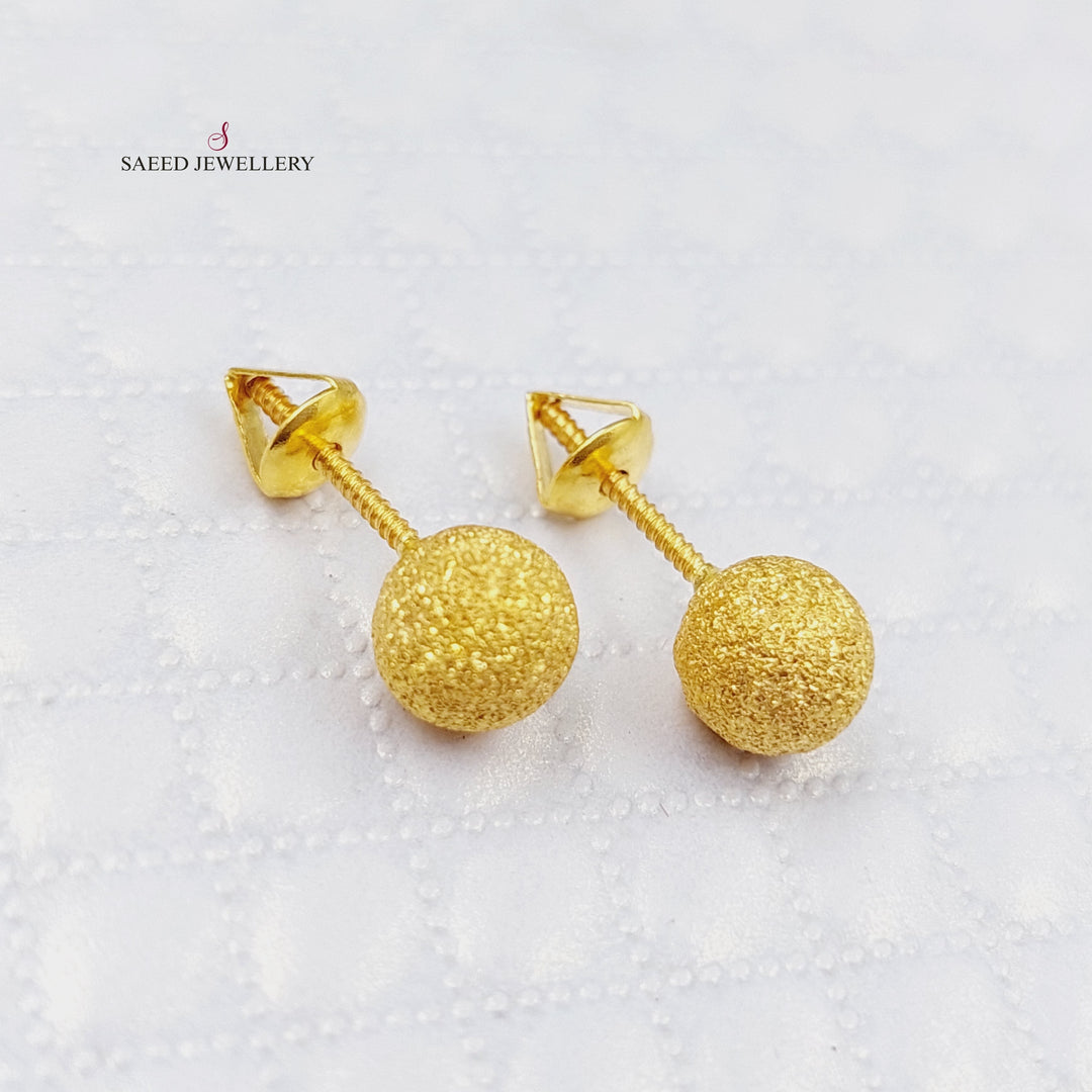 21K Gold Sugar Earrings by Saeed Jewelry - Image 2