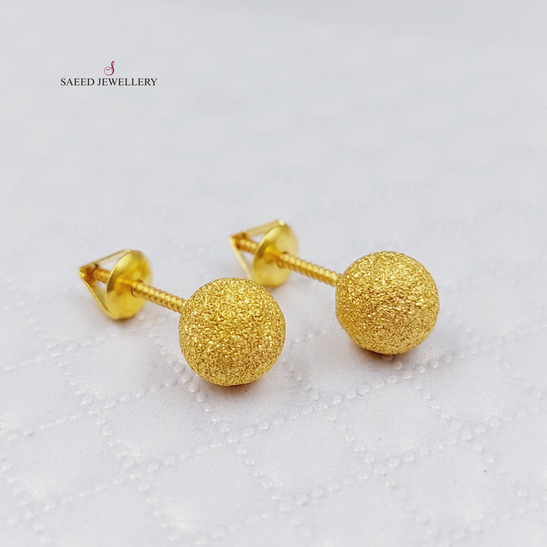 21K Gold Sugar Earrings by Saeed Jewelry - Image 3