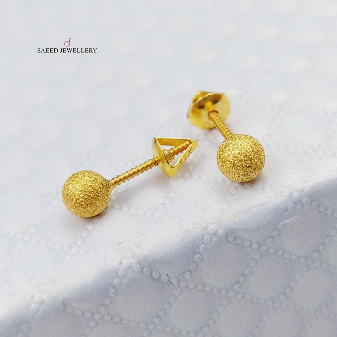 21K Gold Sugar Earrings by Saeed Jewelry - Image 1