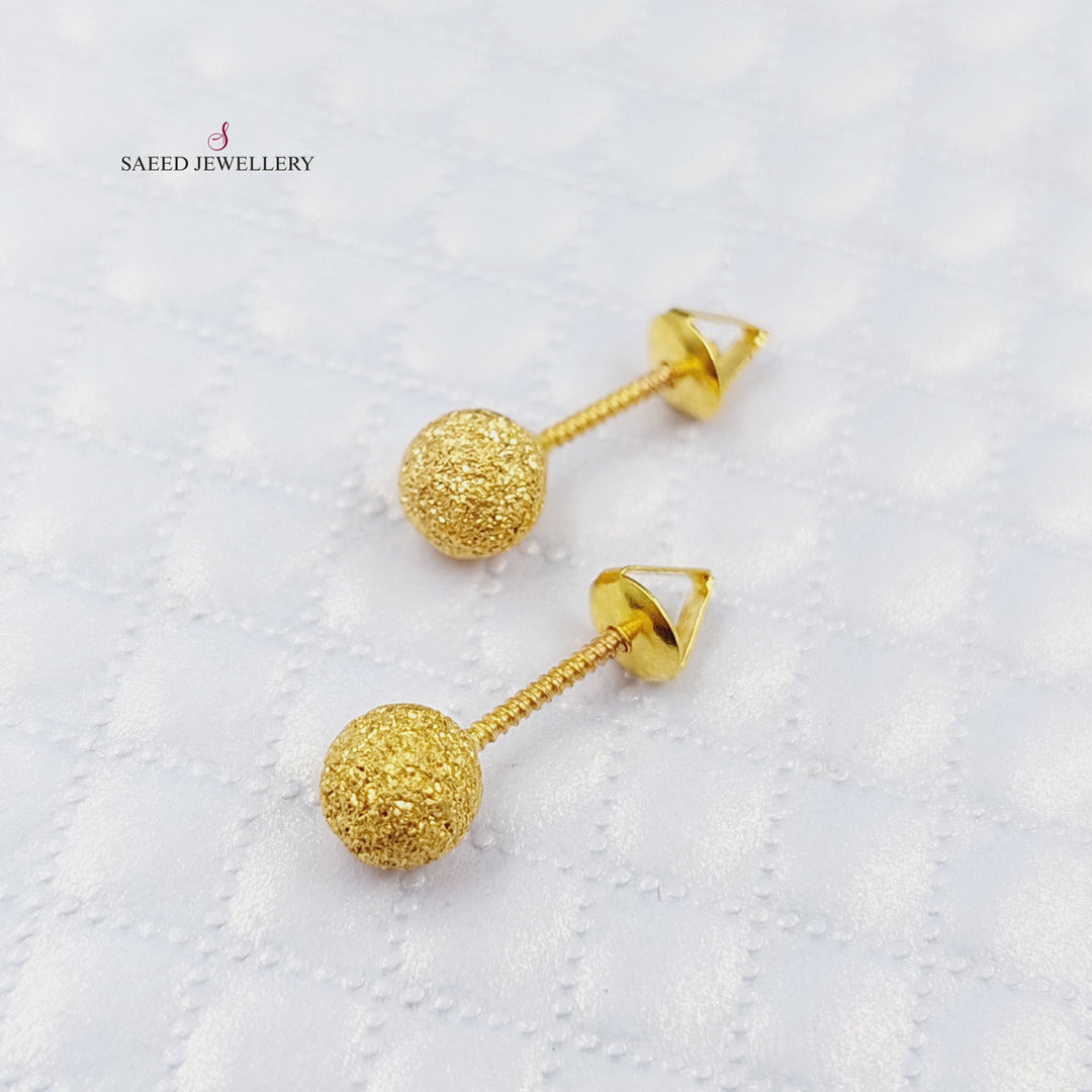 21K Gold Sugar Earrings by Saeed Jewelry - Image 3