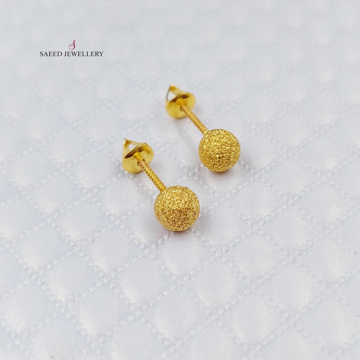 21K Gold Sugar Earrings by Saeed Jewelry - Image 4