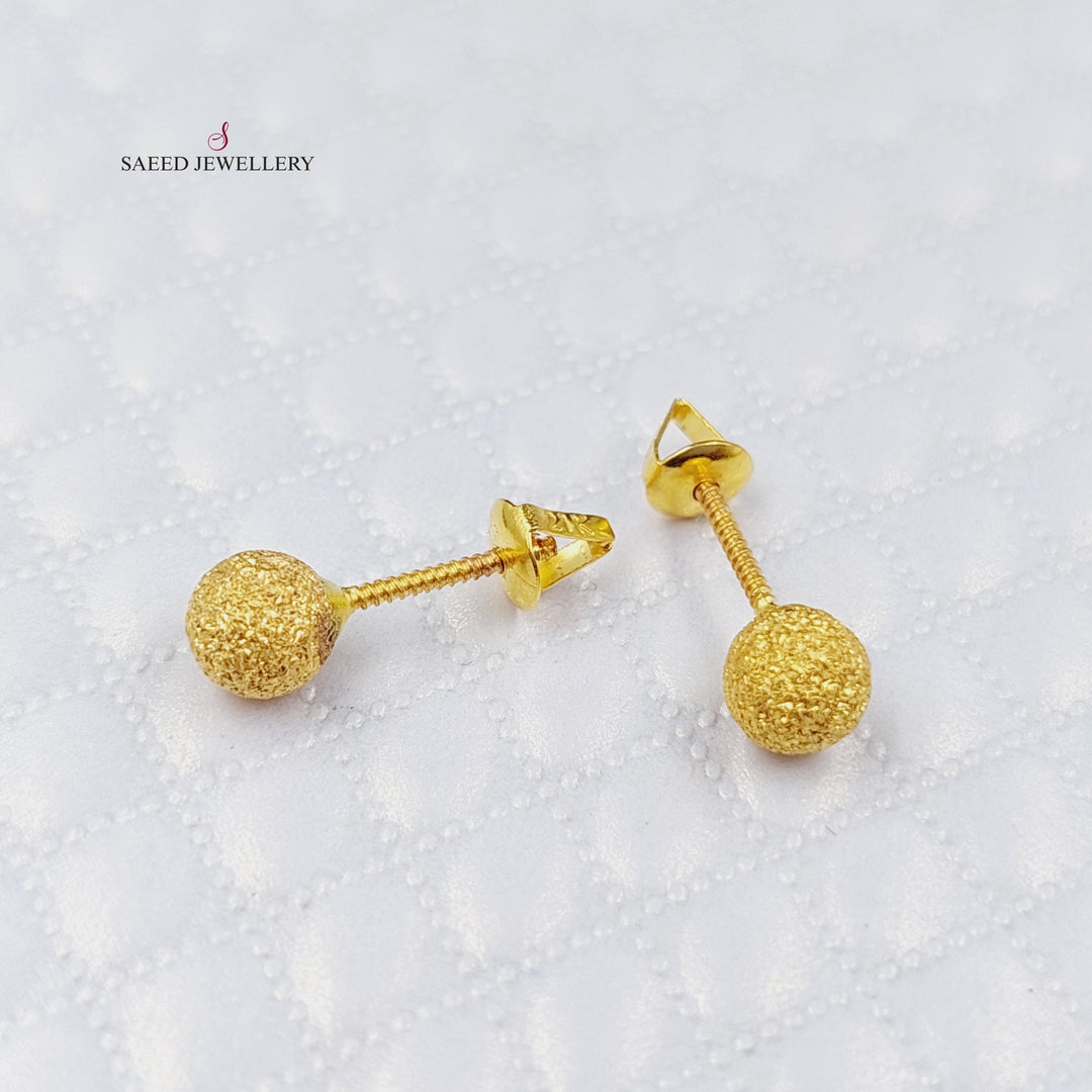 21K Gold Sugar Earrings by Saeed Jewelry - Image 1