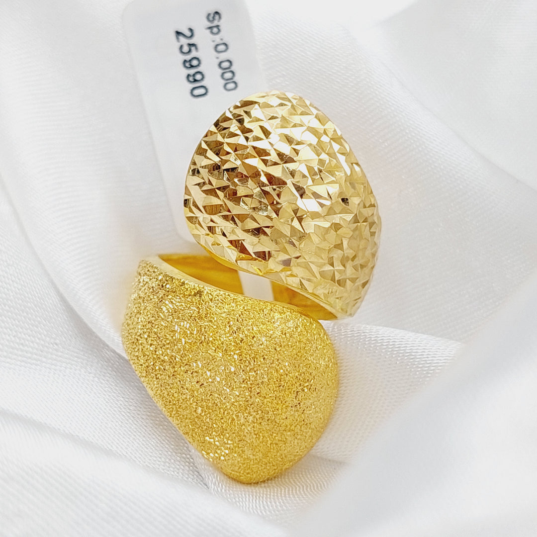 21K Gold Sugar Ring by Saeed Jewelry - Image 3