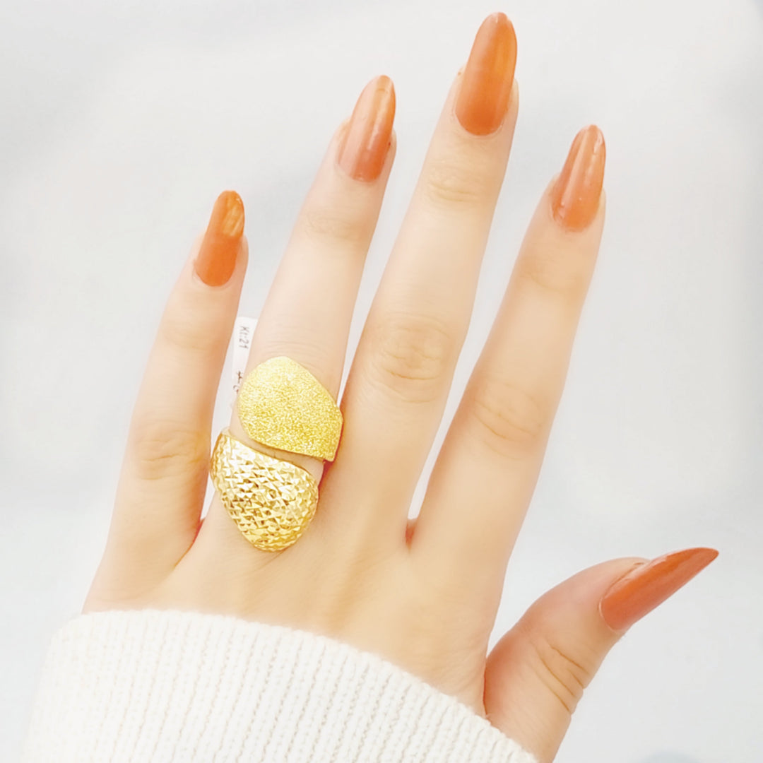 21K Gold Sugar Ring by Saeed Jewelry - Image 4