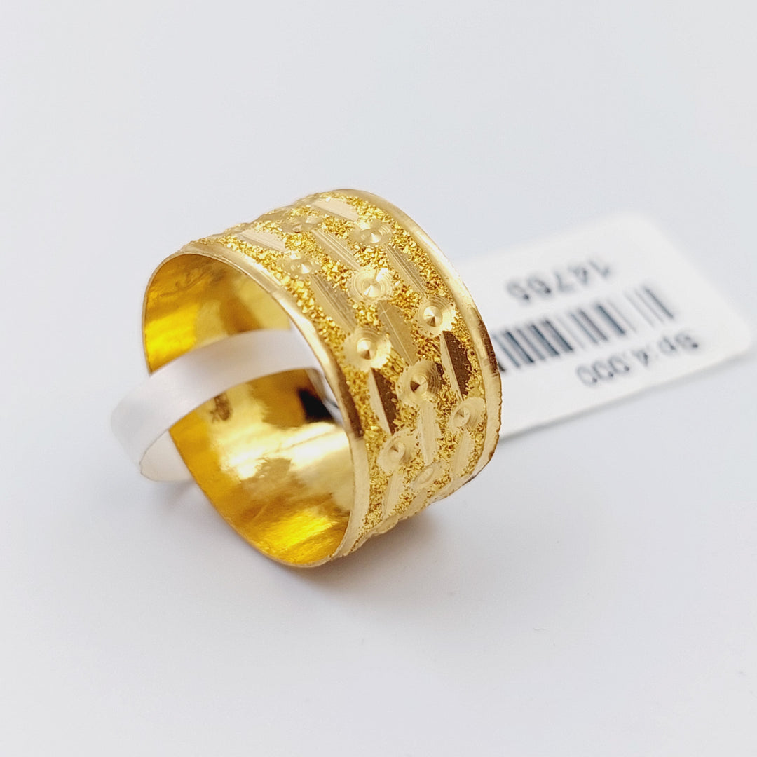 21K Gold Sugar Wedding Ring by Saeed Jewelry - Image 5