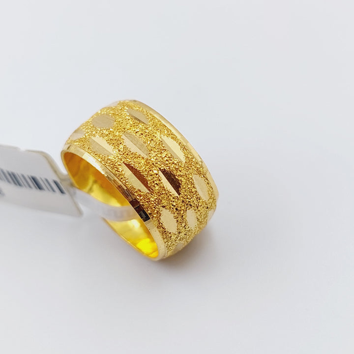 21K Gold Sugar Wedding Ring by Saeed Jewelry - Image 6