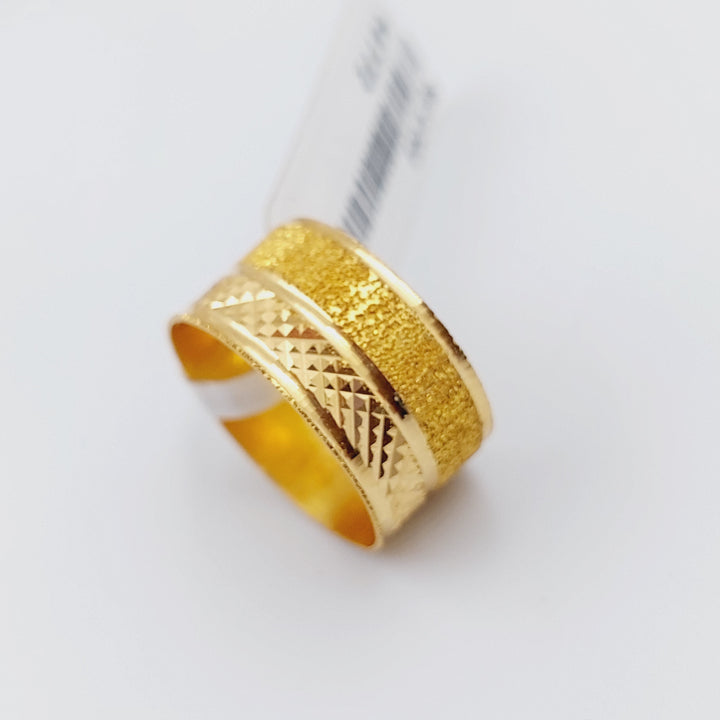 21K Gold Sugar Wedding Ring by Saeed Jewelry - Image 6