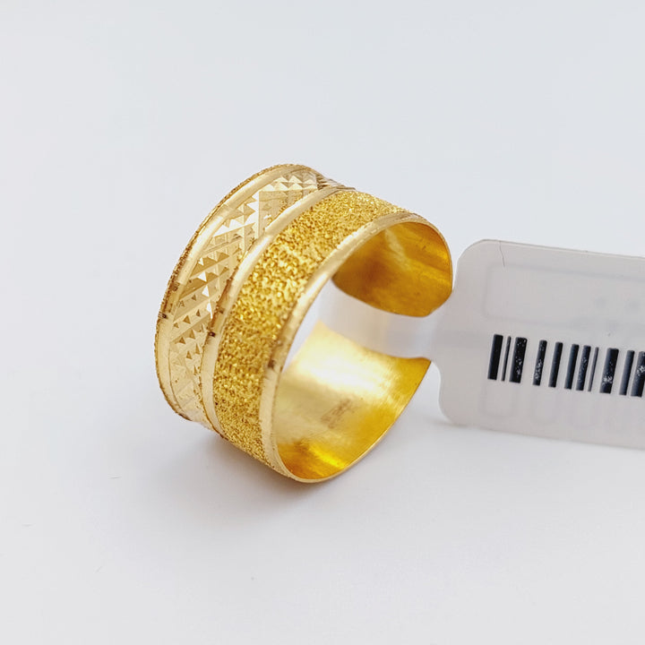 21K Gold Sugar Wedding Ring by Saeed Jewelry - Image 10