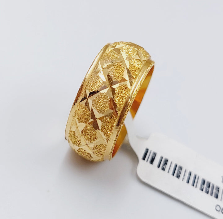 21K Gold Sugar Wedding Ring by Saeed Jewelry - Image 5