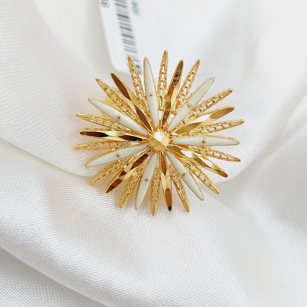 21K Gold Sun Ring by Saeed Jewelry - Image 3