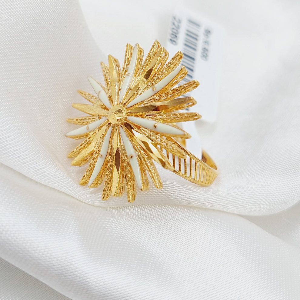 21K Gold Sun Ring by Saeed Jewelry - Image 6