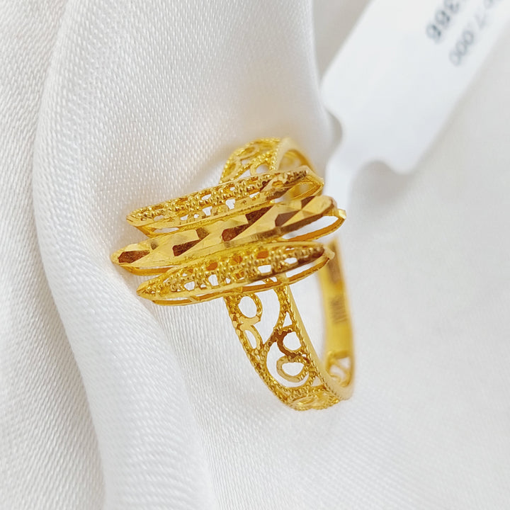 21K Gold Sun Ring by Saeed Jewelry - Image 3