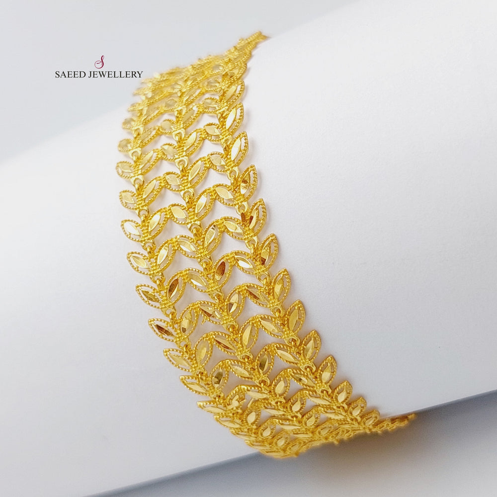 21K Gold Sunbula Bracelet by Saeed Jewelry - Image 2