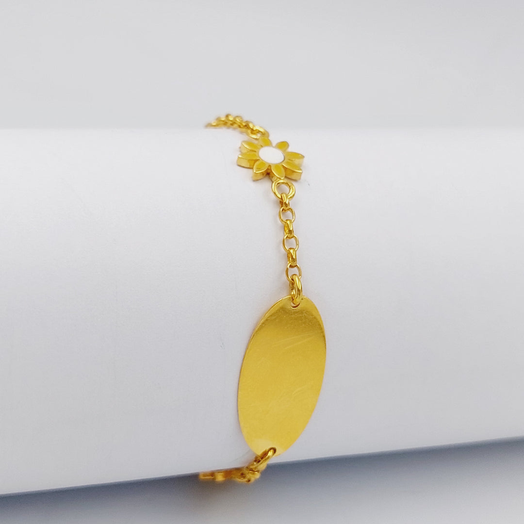 21K Gold Sunflower Bracelet by Saeed Jewelry - Image 3