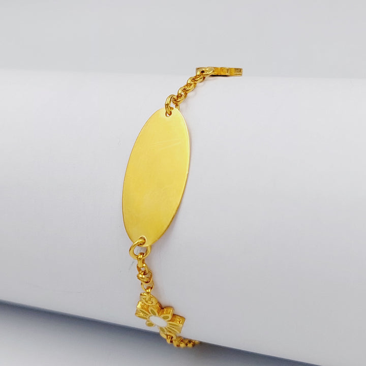 21K Gold Sunflower Bracelet by Saeed Jewelry - Image 4