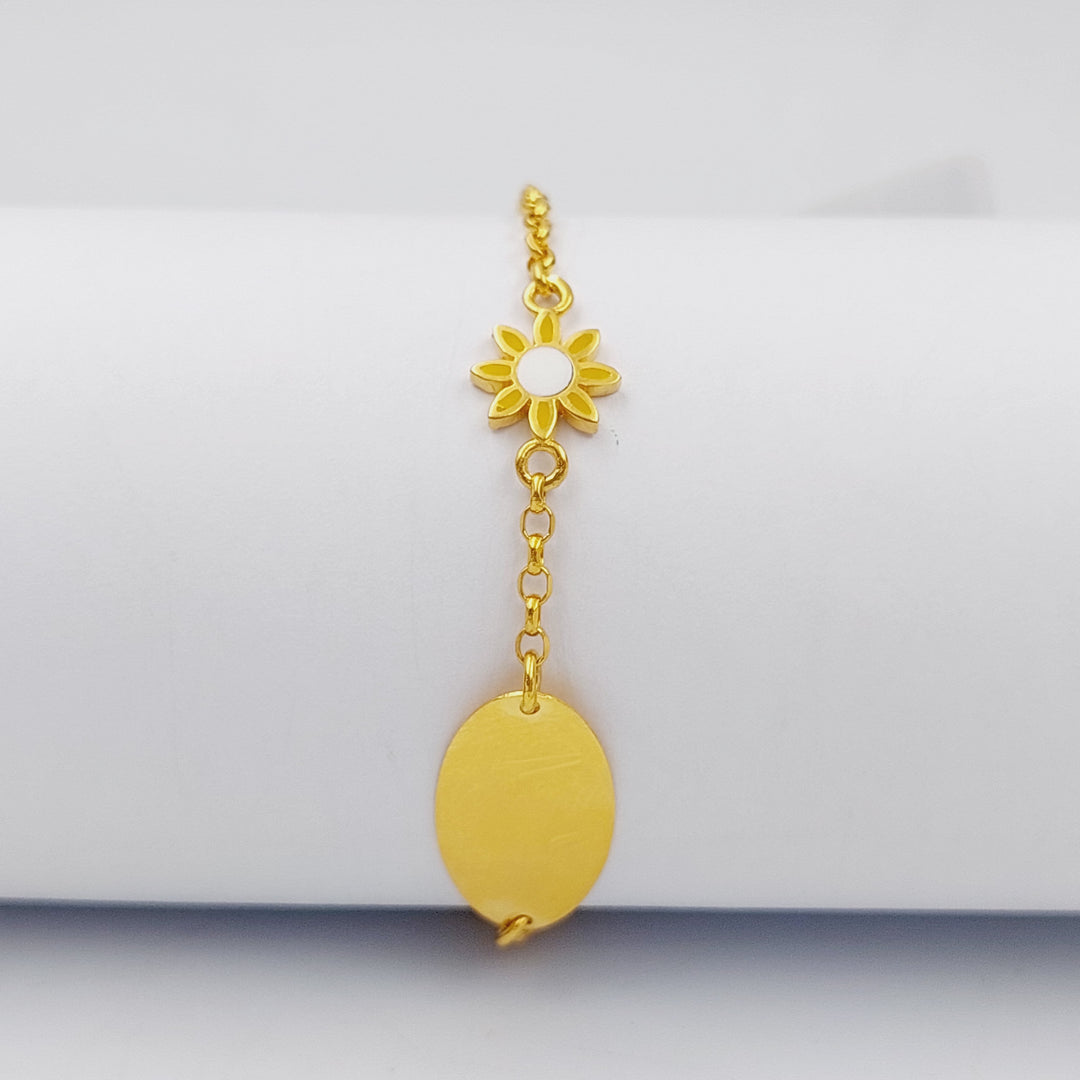 21K Gold Sunflower Bracelet by Saeed Jewelry - Image 6