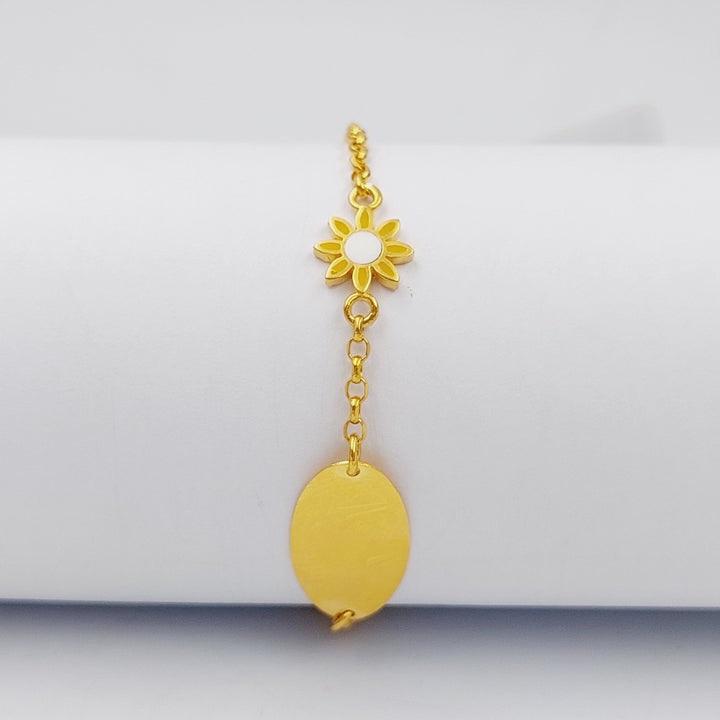 21K Gold Sunflower Bracelet by Saeed Jewelry - Image 6