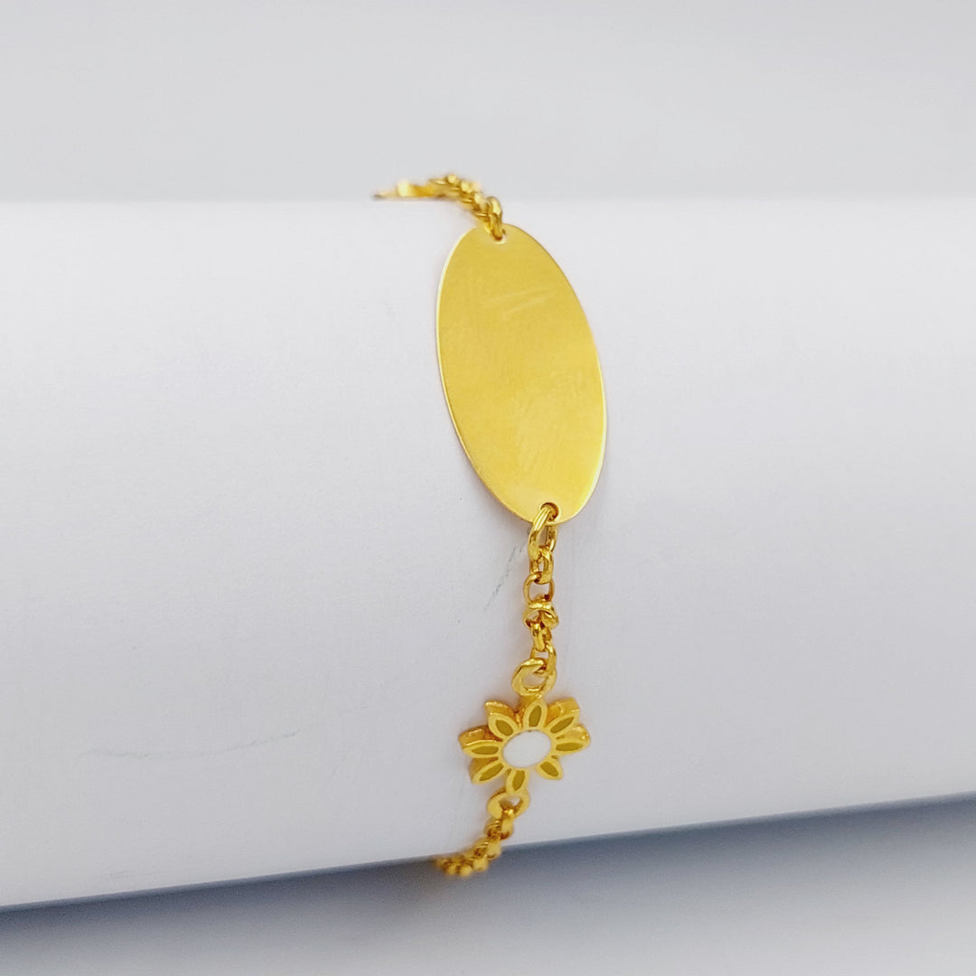 21K Sunflower Bracelet Made of 21K Yellow Gold by Saeed Jewelry-26517