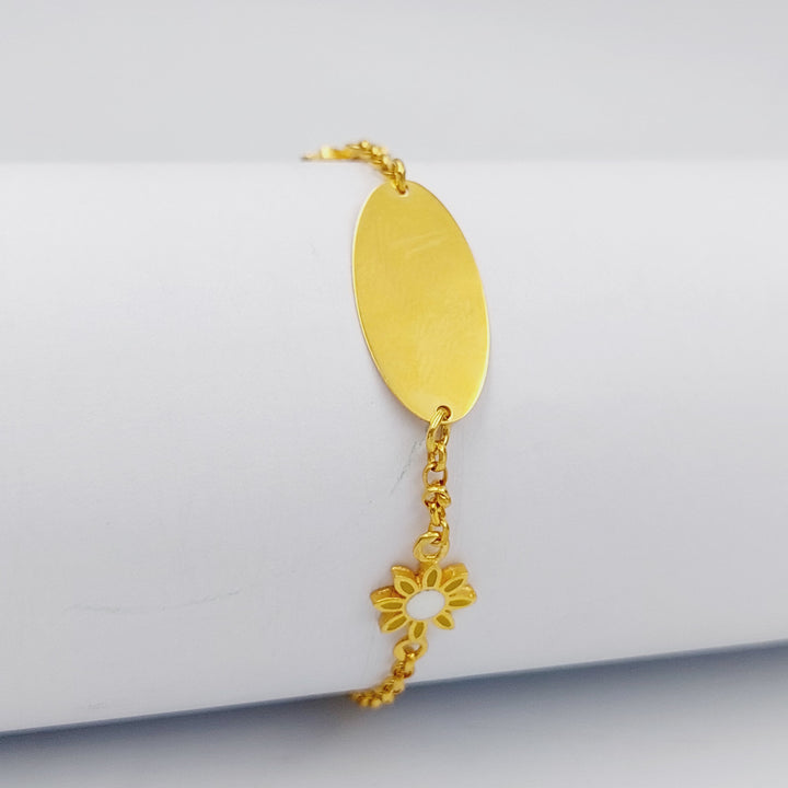 21K Sunflower Bracelet Made of 21K Yellow Gold by Saeed Jewelry-26517