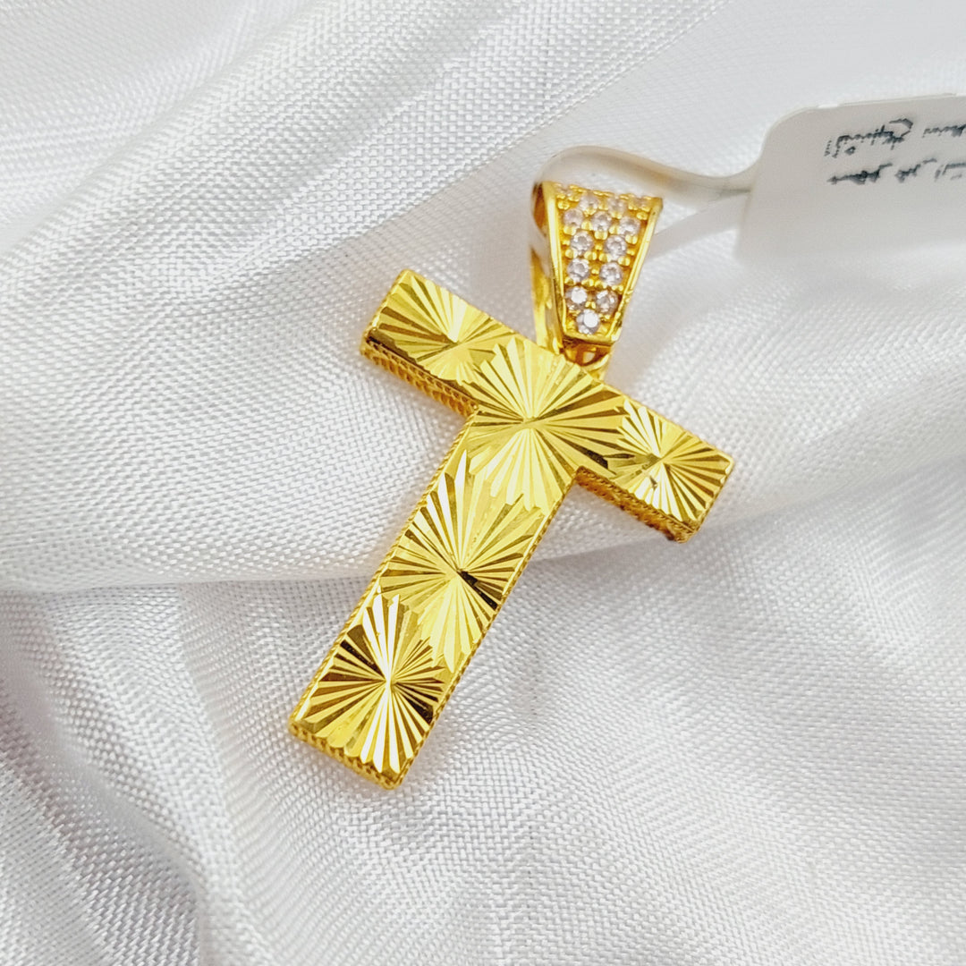 21K Gold T Letter Pendant by Saeed Jewelry - Image 3