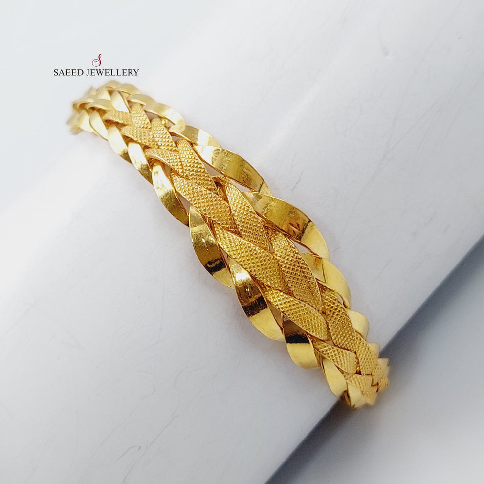 21K Gold Taft Bracelet by Saeed Jewelry - Image 3