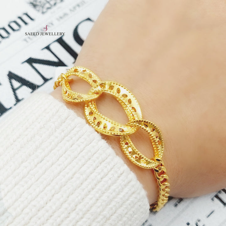 21K Taft Bracelet Made of 21K Yellow Gold by Saeed Jewelry-26612