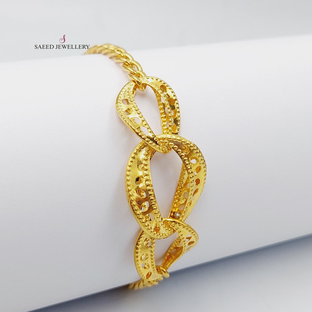 21K Gold Taft Bracelet by Saeed Jewelry - Image 3