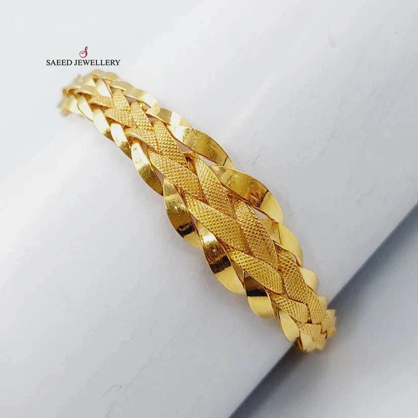21K Taft Bracelet Made of 21K Yellow Gold by Saeed Jewelry-27210