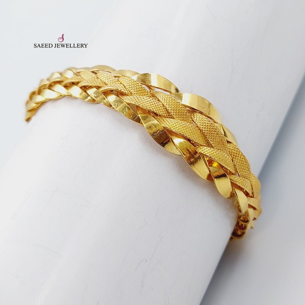 21K Gold Taft Bracelet by Saeed Jewelry - Image 1