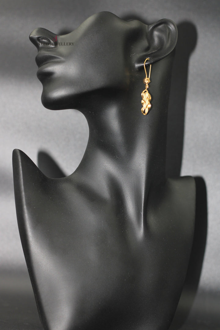 21K Gold Taft Earrings by Saeed Jewelry - Image 3