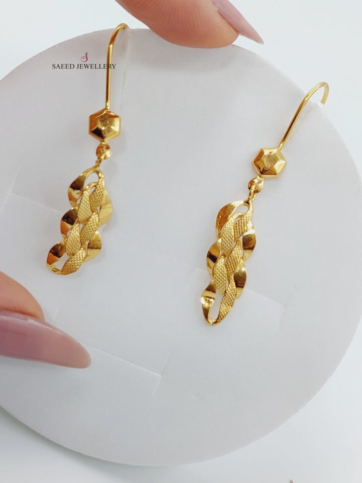 21K Gold Taft Earrings by Saeed Jewelry - Image 1