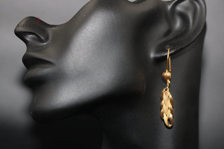 21K Gold Taft Earrings by Saeed Jewelry - Image 2