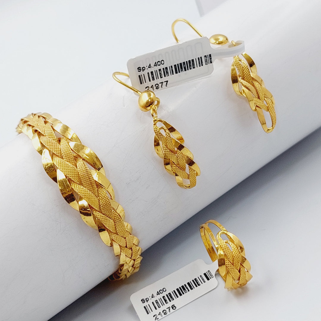 21K Gold Taft Earrings by Saeed Jewelry - Image 5