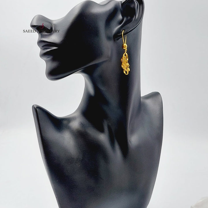 21K Gold Taft Earrings by Saeed Jewelry - Image 1