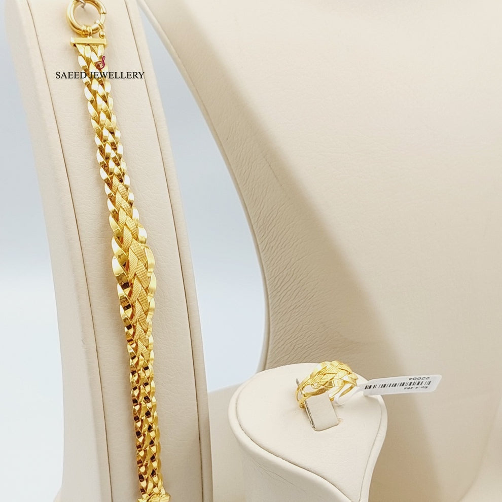 21K Taft Infiniti Set Made of 21K Yellow Gold by Saeed Jewelry-26587