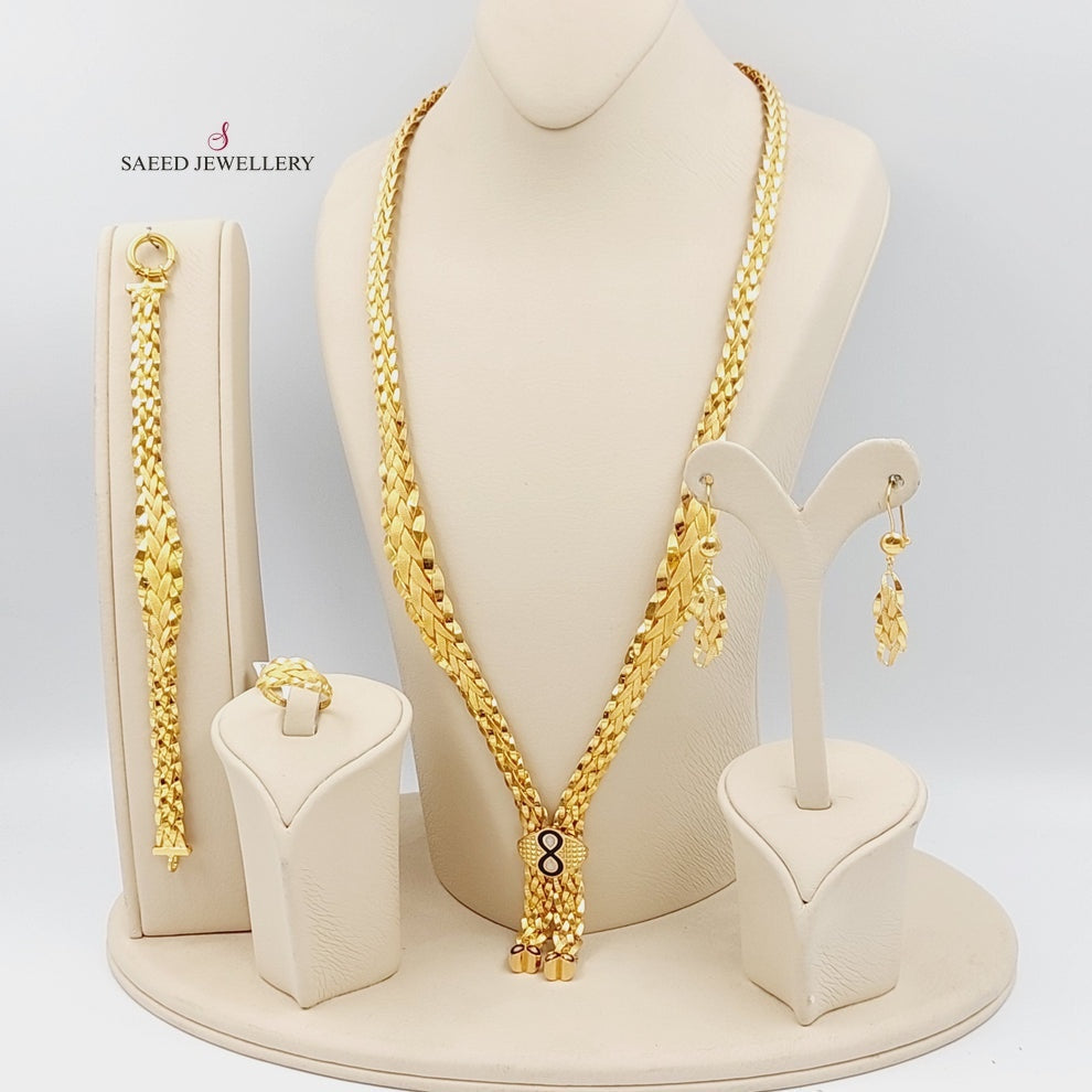 21K Gold Taft Infiniti Set by Saeed Jewelry - Image 14