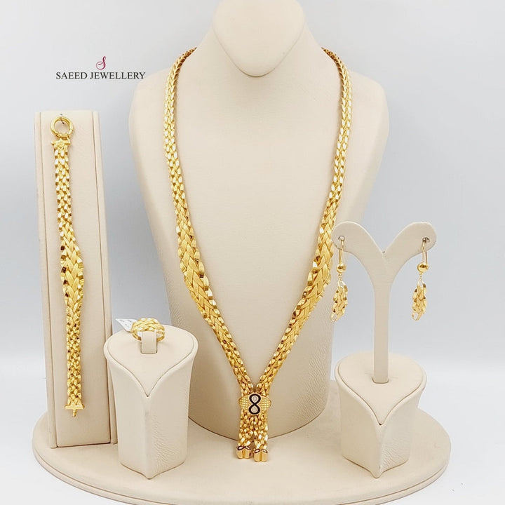 21K Taft Infiniti Set Made of 21K Yellow Gold by Saeed Jewelry-26587