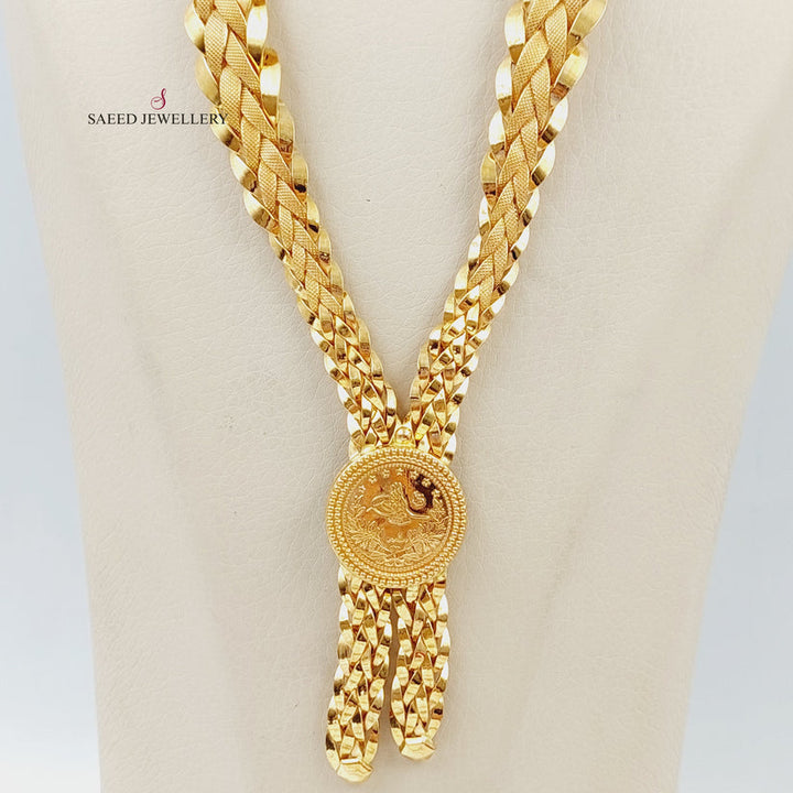 21K Gold Taft Rashadi Necklace by Saeed Jewelry - Image 2