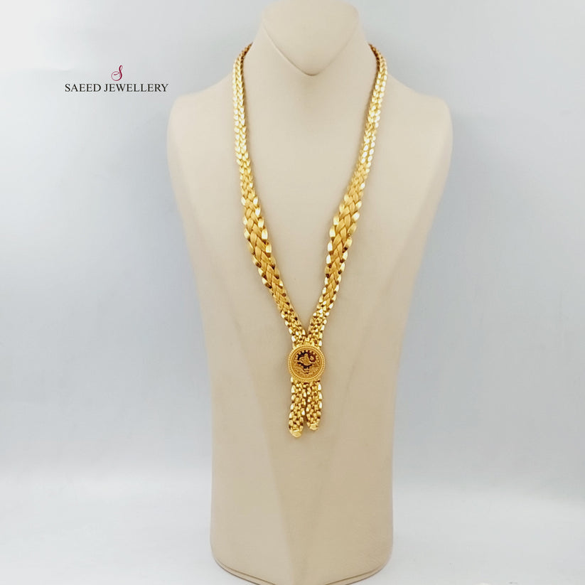 21K Gold Taft Rashadi Necklace by Saeed Jewelry - Image 4