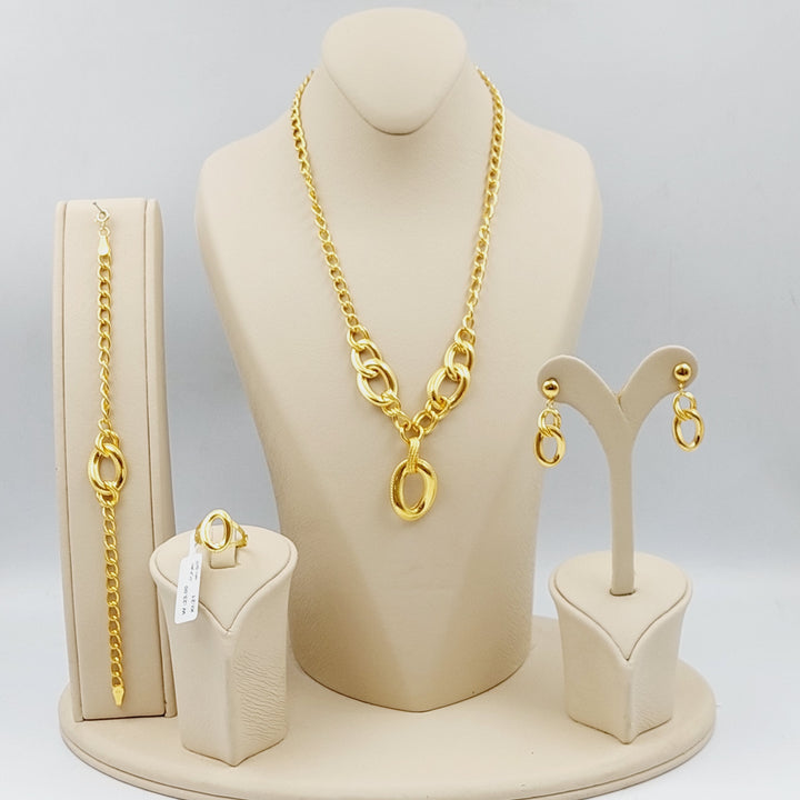 21K Gold Four Pieces Taft Set by Saeed Jewelry - Image 5