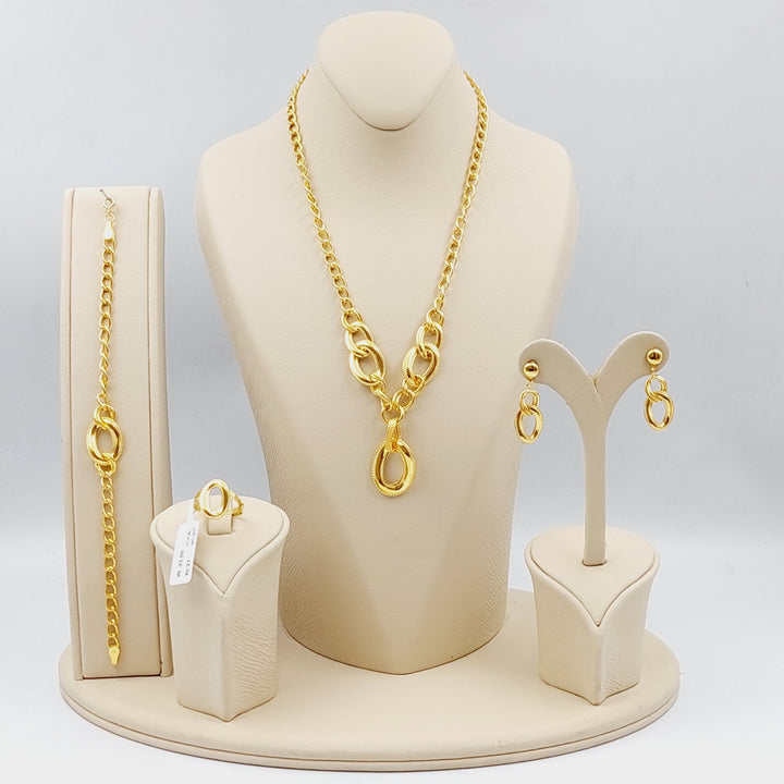 21K Gold Four Pieces Taft Set by Saeed Jewelry - Image 1