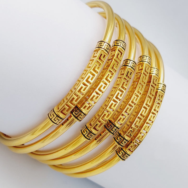 21K Gold Thin Bangle by Saeed Jewelry - Image 3