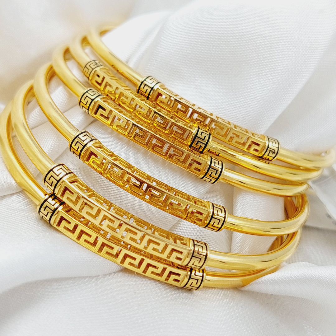 21K Gold Thin Bangle by Saeed Jewelry - Image 9